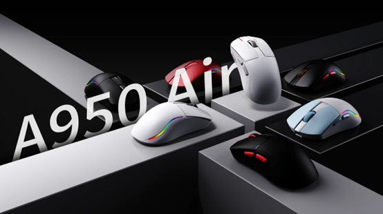 Dareu A950 AIR wireless gaming mouse, ultra-lightweight at 35g, designed for speed and precision.