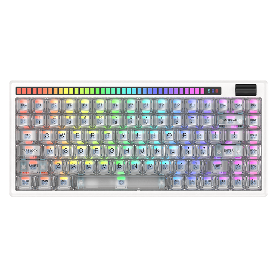 DAREU A84 PRO with Transparent Keycap | Tri-mode Aluminium RGB Mechanical Keyboard